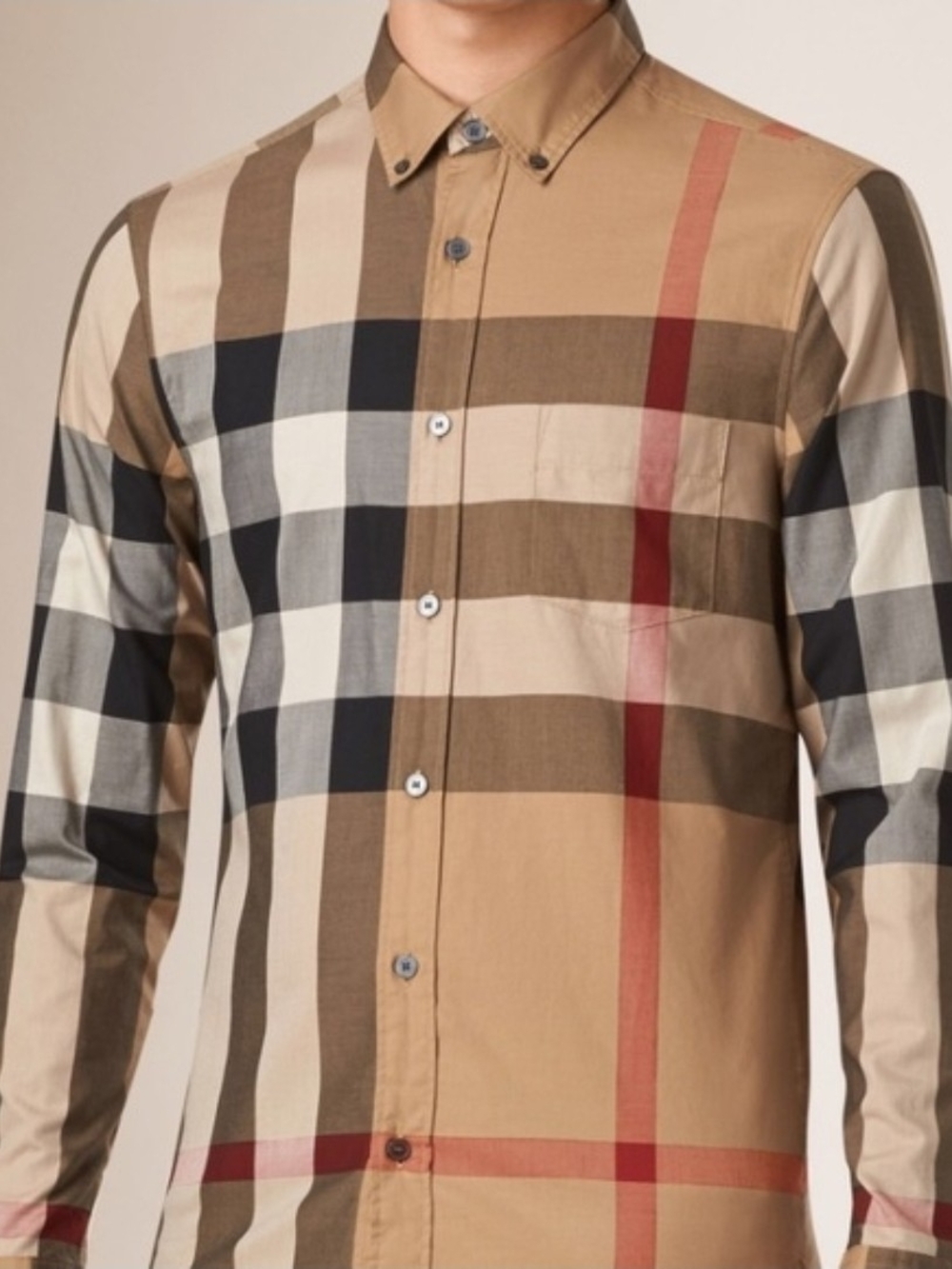 Burberry Check Classic Button-Down Shirt
